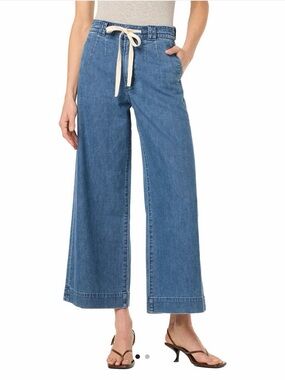 Joe's Jeans Wide Leg Tie Waist Denim Jeans